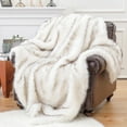 thumbnail image 1 of Luxury White Faux Fur Blanket,Thick Warm Fluffy Fur Throw Blanket for Couch,Living Room,51"x67", 1 of 9