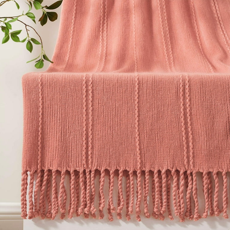 Salmon pink blanket hot sale