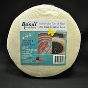 Batting - Bosal Katahdin On-A-Roll 2.25" wide Pre-Cut Lightweight Jelly Roll Rug Batting 100% Organic Cotton Blend - Sold by the 50 Yard Roll 390K-50 M224.05