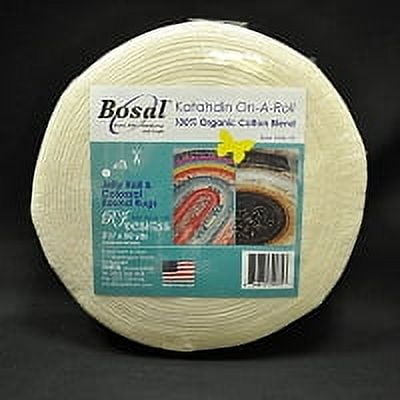 Batting - Bosal Katahdin On-A-Roll 2.25" wide Pre-Cut Lightweight Jelly Roll Rug Batting 100% Organic Cotton Blend - Sold by the 50 Yard Roll (390K-50) M224.05