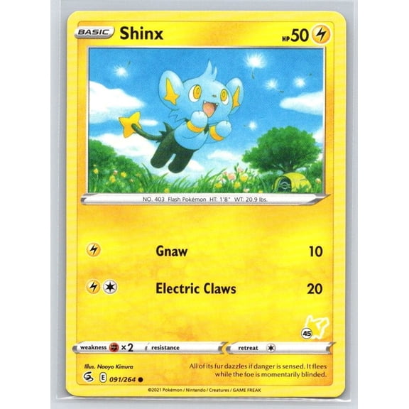 Near Mint Battle Academy 2022 Shinx Promo #091/264 English Pokemon Trading Card