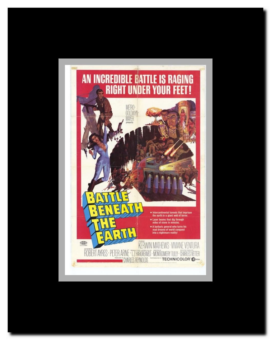 Battle Beneath the Earth Framed Movie Poster