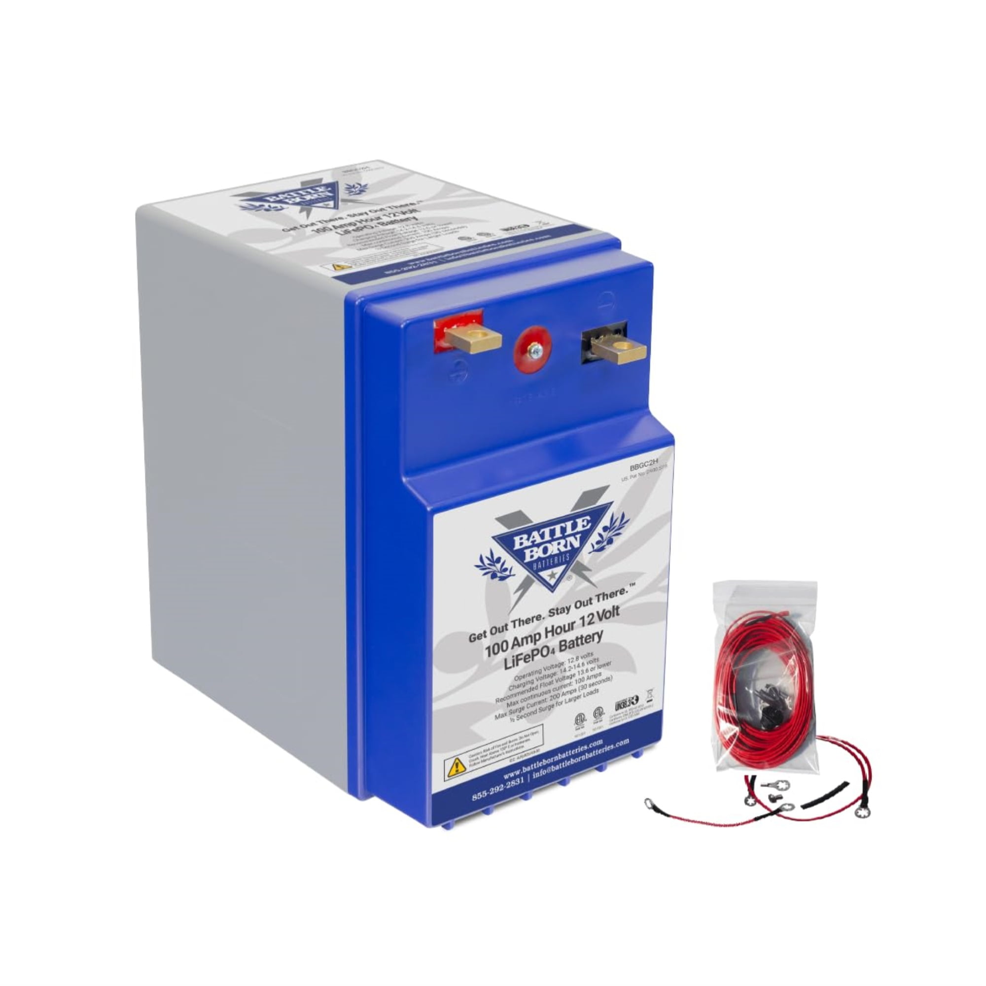 Battle Born Batteries Lithium-Ion (LiFePO4) Deep Cycle 12V Battery 100Ah GC2 Heated - Safe & Powerful Drop-In Replacement for RV, Van, Marine, Off-Grid - Cylindrical Cells, Internal BMS