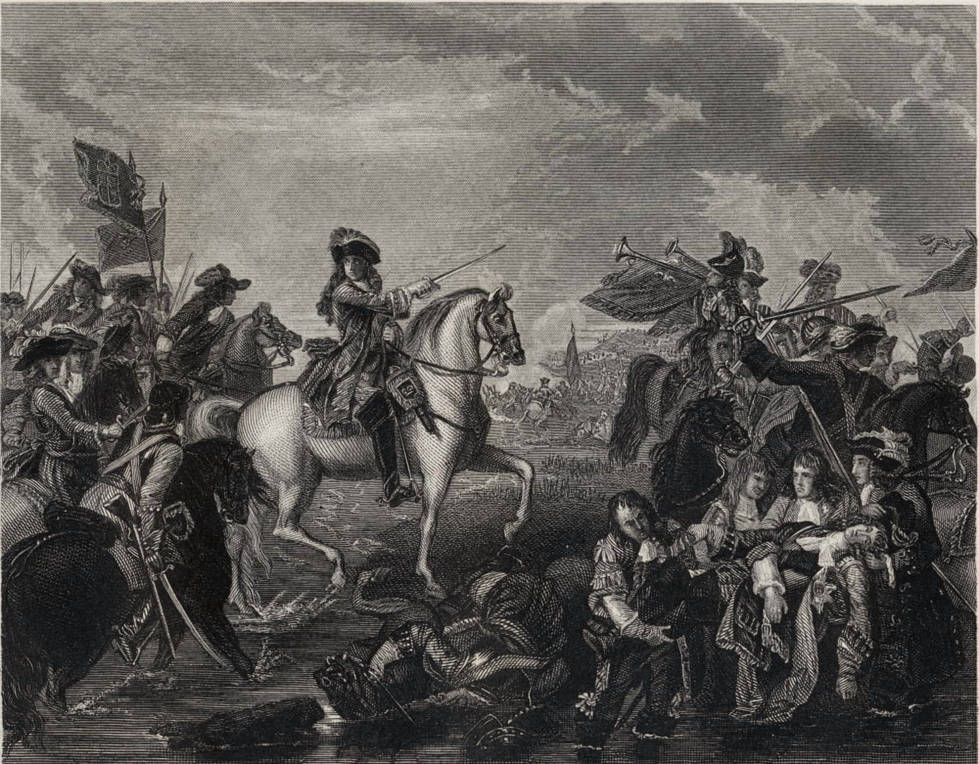 The Battle Of The Boyne James Ii Seized By The Mob As A Fugitive Jesuit On The Isle Of Sheppy Painted By BWestRA Engraved By JRogers Canvas Art - Ken Welsh Design Pics (34 x 26)
