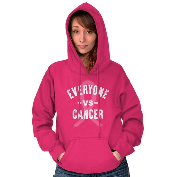 Battle Breast Cancer BCA Awareness Women Plus Size Graphic Pullover Hoodie Brisco Brands 2X