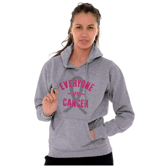 Battle Breast Cancer BCA Awareness Women Plus Size Graphic Pullover Hoodie Brisco Brands 2X