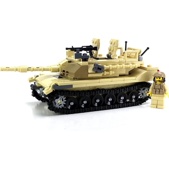 Battle Brick Tan M1 Abrams Main Battle Tank Custom Set - Walmart ...
