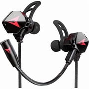 Battle Buds Pro in-Ear Gaming Headset with Dual Microphone, Mute and Volume Control, Gaming Earphones Wired for Mobile Gaming, Nintendo Switch, Xbox One, PS, PC New-Black