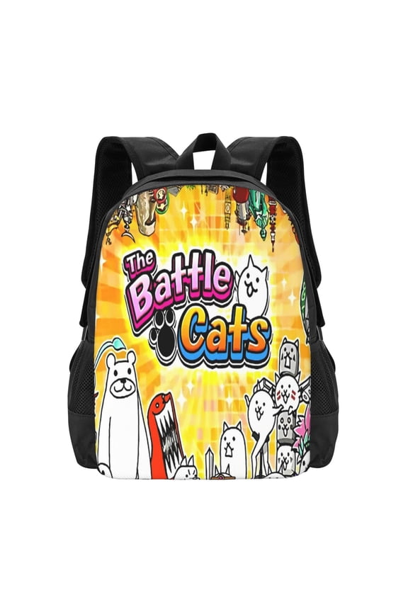 Battle Cats Backpack Fashion Travel Backpack Laptop Backpack 16ch Simple And Large Capacity