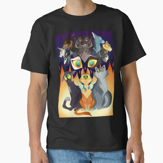Battle Cats Enter the Woods Feline Adventure Scene Unisex T-Shirt, up to size 5XL