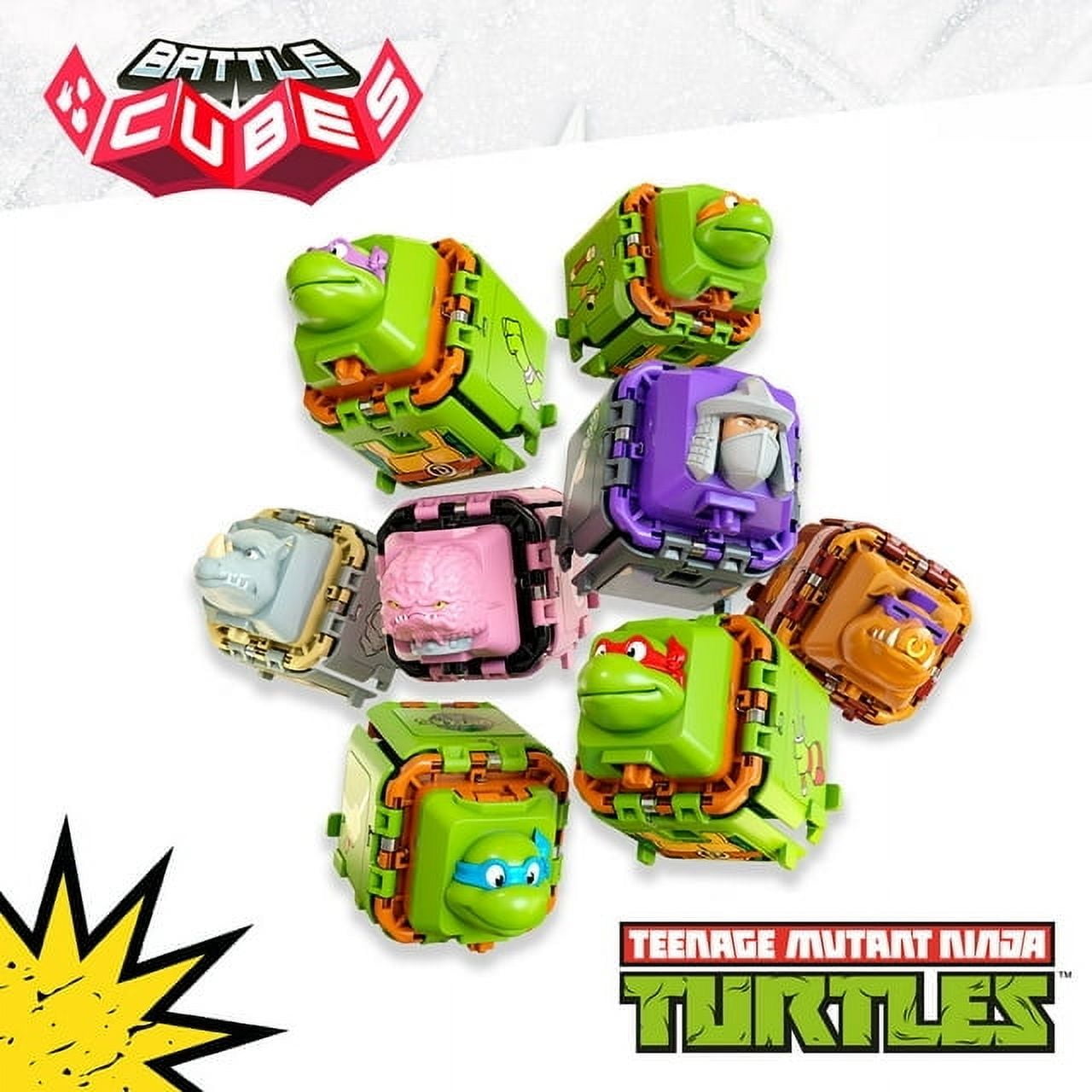 TMNT Battle Cubes Collectible Game - 2 Pack Bundle: Leonardo vs ...
