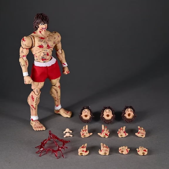 Battle Damaged Baki Action Figure Baki Hanma Yujiro Sea Emperor Hanma Movable Collectible Model