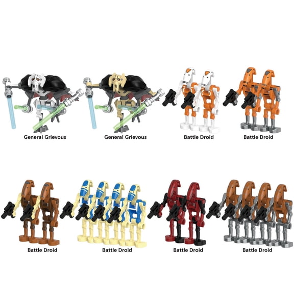 Battle Droids Assortment Custom Minifigures 8pcs