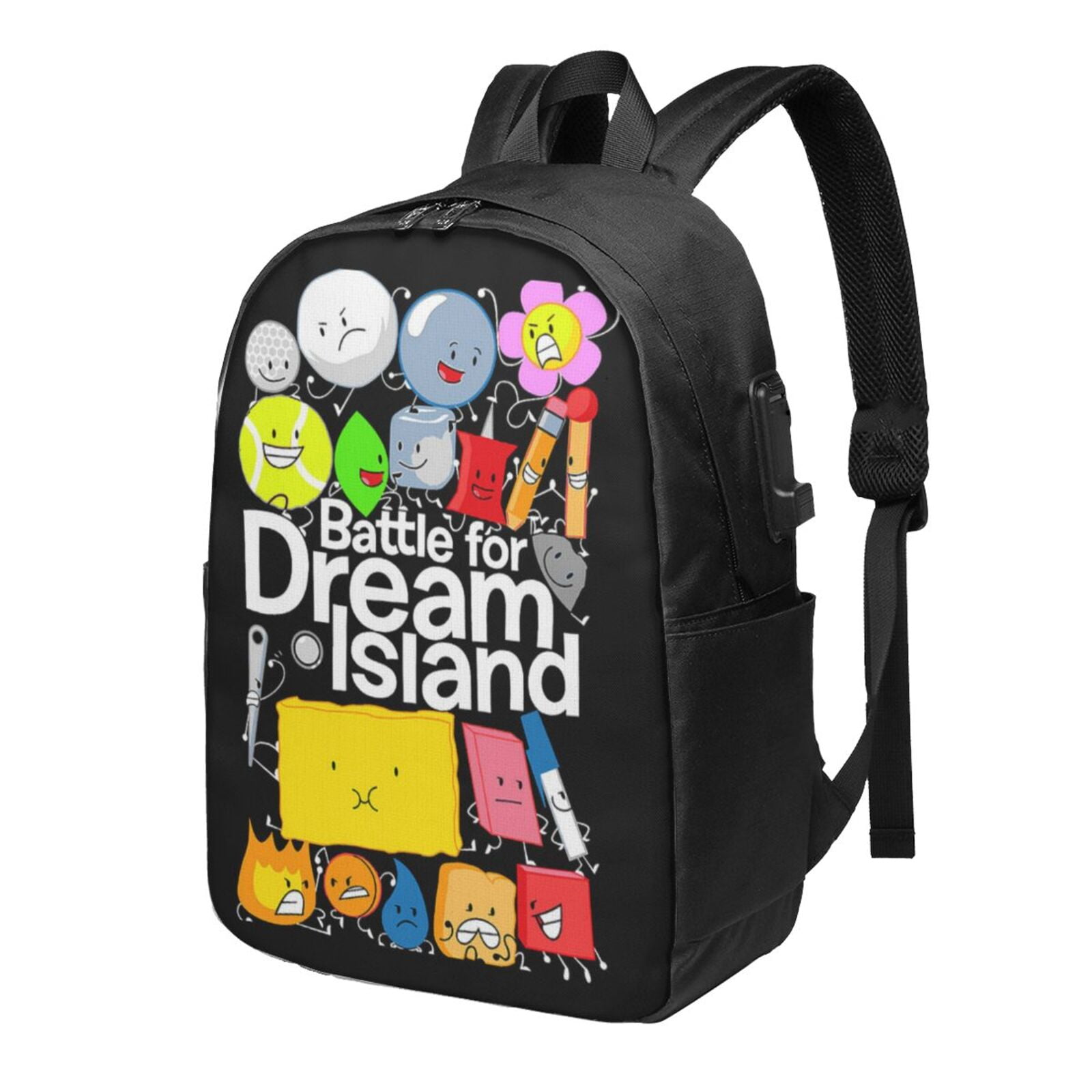 Battle For Dream Island Bfdi Laptop Backpack With Usb Charging Port 17 ...