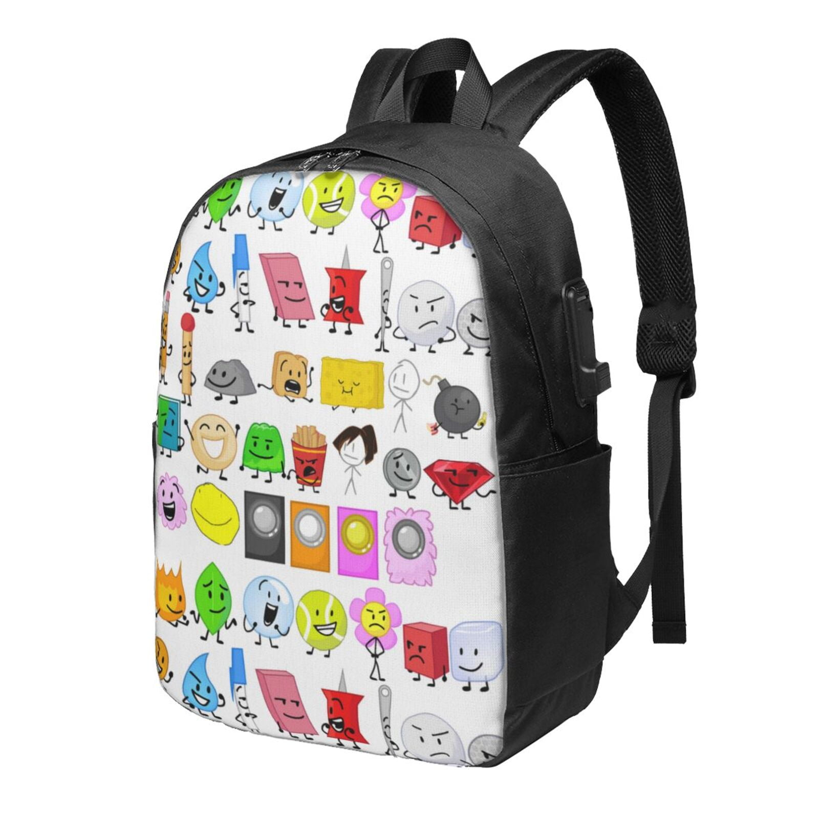 Battle For Dream Island Bfdi Laptop Backpack With Usb Charging Port 17 ...