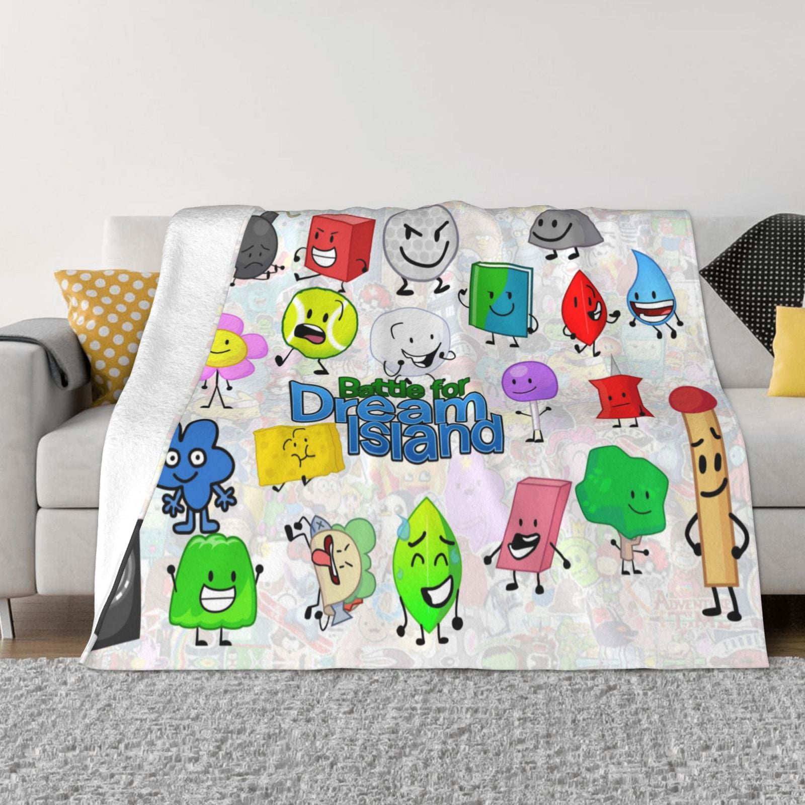 Battle For Dream Island Bfdi Throw Blanket Couch Bed Sofa Soft ...