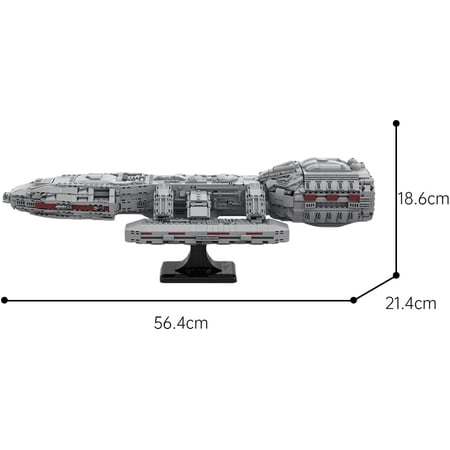 Battle Galactica Colonial Cylon Raider Building Block Set, Space Wars Fighting Spaceship Spacecraft Carrier Toy Model Compatible with Lego, Gift for Boys Movie TV Fans (2222 PCS)