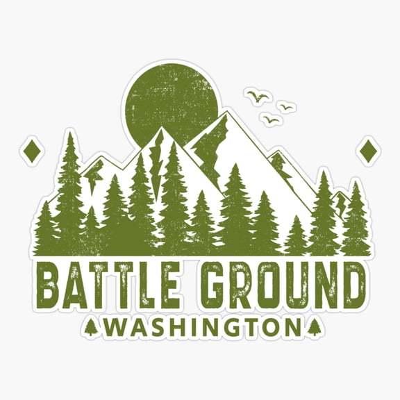 Battle Ground Mountain Travel Vinyl Decal Sticker