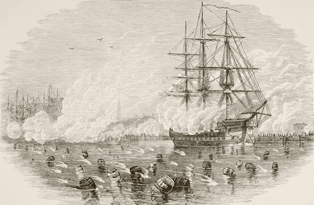 The Battle Of The Kegs January 6 1778 An Incident In Philadelphia Harbour During The American Revolutionary War From A 19Th Century Illustration Canvas Art - Ken Welsh Design Pics (18 x 11)