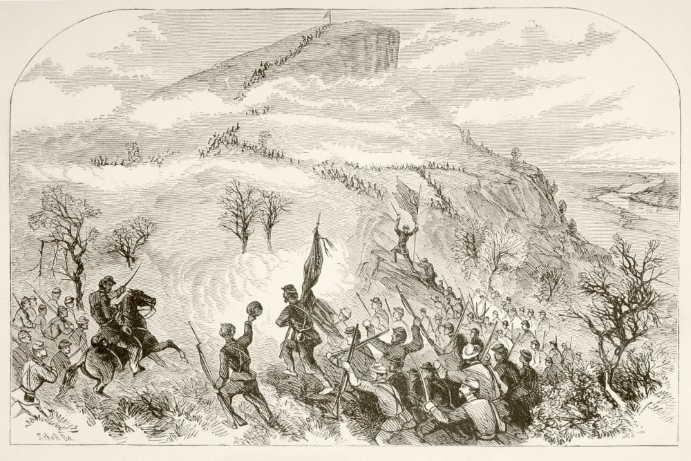 The Battle Of Lookout Mountain November 24 1863 During The American Civil War From A 19Th Century Illustration Canvas Art - Ken Welsh  Design Pics (17 x 11)