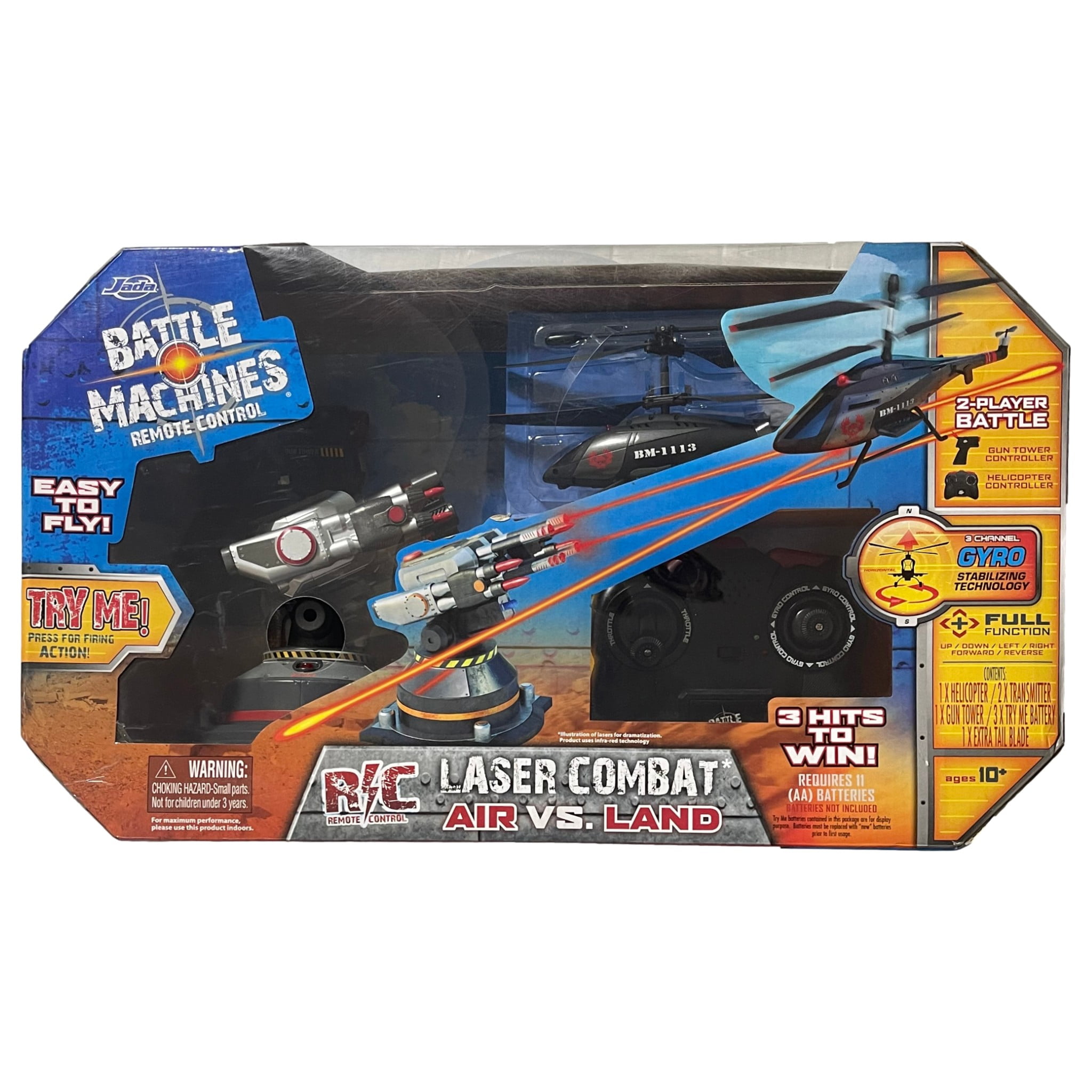 Battle Machines Remote Control Air vs Land R/C Helicopter & Gun Tower ...