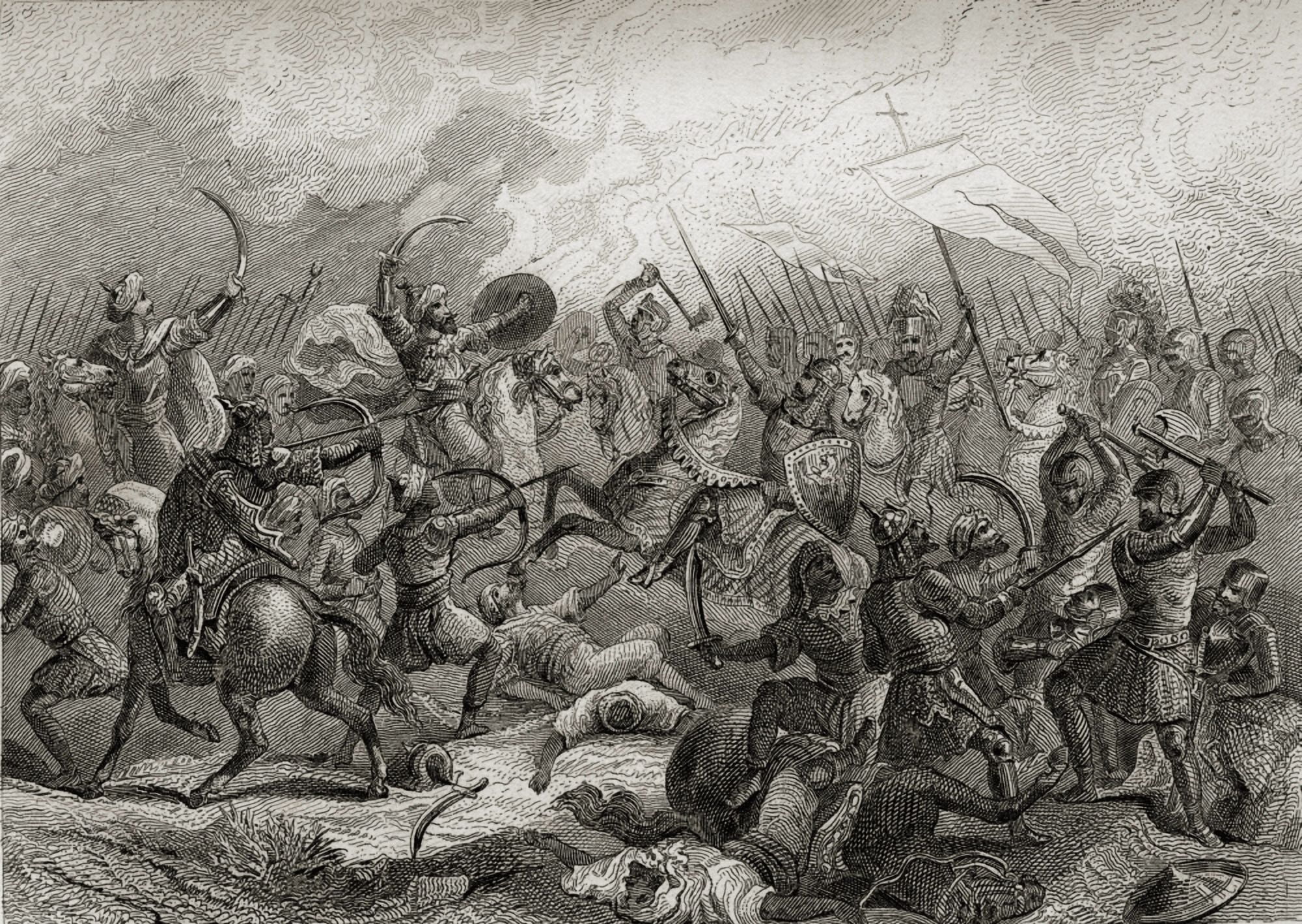 Battle Of Guadalete Spain In 711 Canvas Art - Ken Welsh Design Pics (36 x 24)