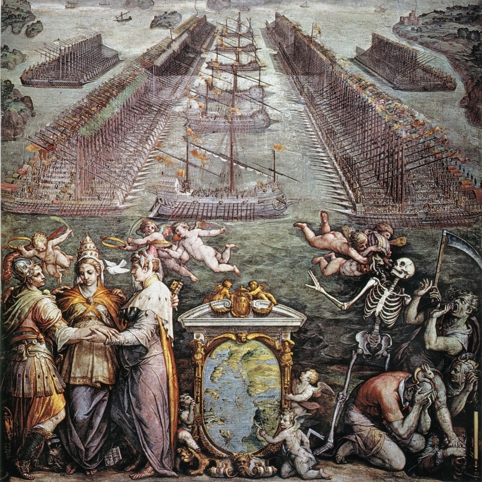 Battle Of Lepanto 1571. Nchristian Fleets At Messina Before The Battle Of Lepanto 7 October 1571