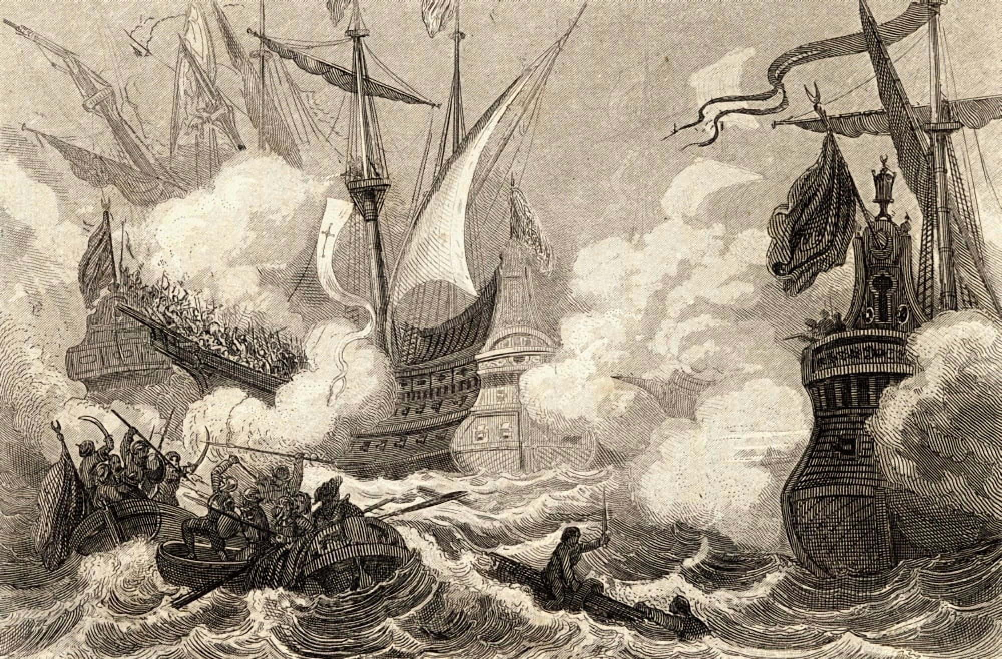 Battle Of Lepanto Nafpaktos Greece October 71571 Canvas Art - Ken Welsh Design Pics (36 x 24)