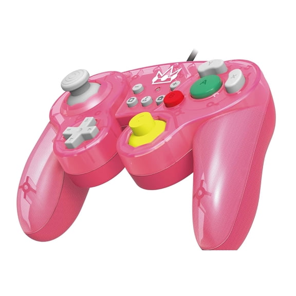 Battle Pad (Peach) GameCube Style Controller Officially Licensed By -