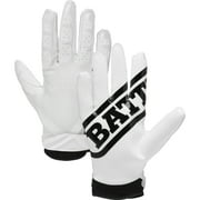 Battle Receivers Double Threat Football Gloves - 2XL - White/White