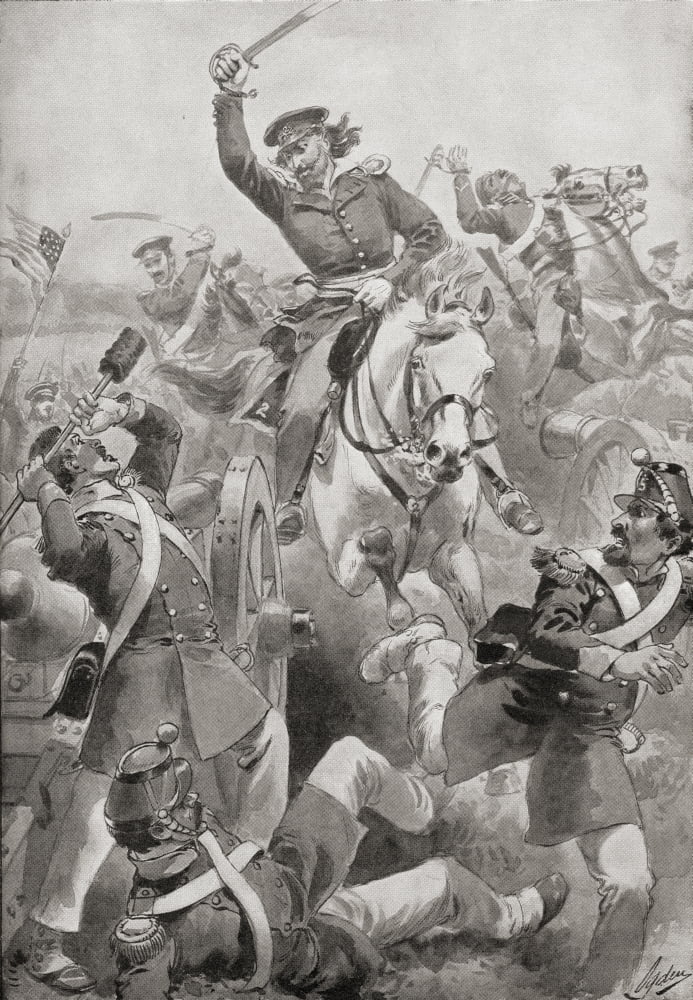 Battle Of Resaca De La Palma Near Brownsville Texas America 1846 From Famous Men And Great Events Of The 19Th Century Canvas Art - Ken Welsh Design Pics (24 x 36)