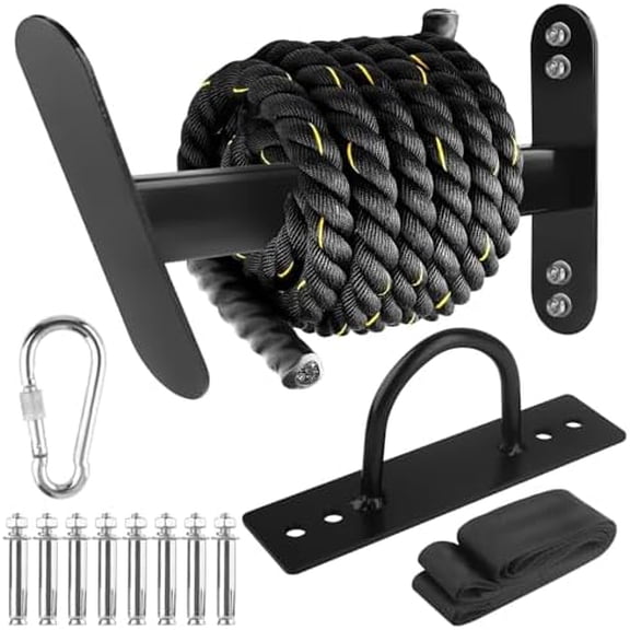 Battle Rope Hanger Anchor Strap Kit Battle Rope Storage Rack Battle Rope Fastening Hook Wall Mount Exercise Rope Organiser Home Gym or Commercial Gym$$Sport & Recreation Other
