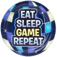 thumbnail image 1 of "Battle Royal" Blue Disco Ball Round Party Paper Plates 7", 8 Ct., 1 of 4