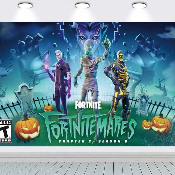 Battle Royale Fort Video Game Halloween Taspestry Wall Decor Birthday Banner Backdrop Background Party Supplies Taspestry Poster