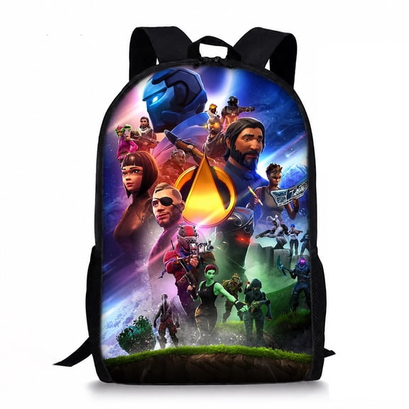 Battle Royale Game Backpack 16.5 Inch Schoolbag, Durable Gaming Bookbag with Laptop Sleeve, Back to School & Travel Essentials