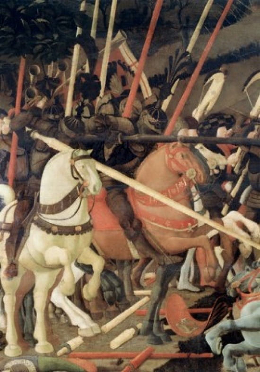 Battle Of San Romano (Detail) ca 1455 Paolo Uccello (1397-1475 Italian) Tempera on Wood Panel Galleria degli Uffizi Florence Italy Canvas Art - Paolo Uccello (24 x 36)