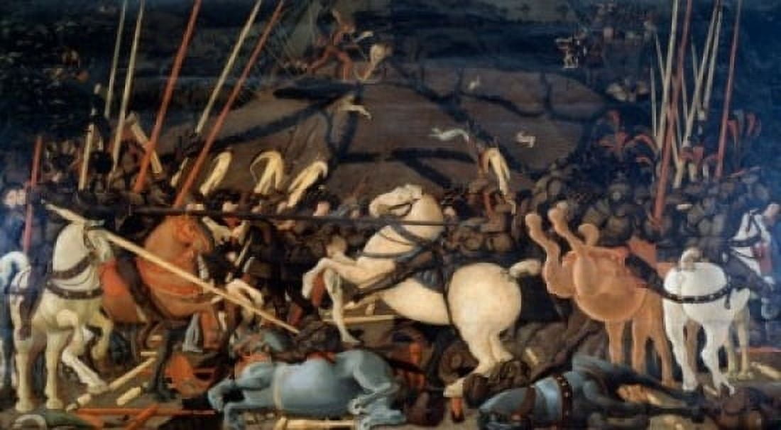 Battle of San Romano ca 1455 Paolo Uccello (1397-1475 Italian) Tempera on wood panel Galleria degli Uffizi Florence Italy Canvas Art - Paolo Uccello (24 x 36)