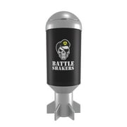 Battle Shakers Mortar Shaker Cup | Military Themed Shaker Bottle | Leak-Proof Protein Cup with Storage Compartment | Mix Protein Powders & More | Dishwasher Safe | 20 Oz | Black & Silver