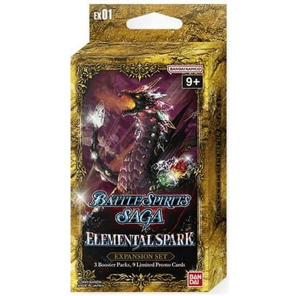 Battle Spirits Saga Trading Card Game Elemental Spark Expansion Set (3 Boosters, 9 Promos)