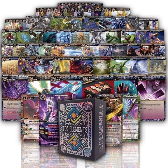 Battle Spirits Trading Cards Assorted Bundle with TCG Elements Deck Box