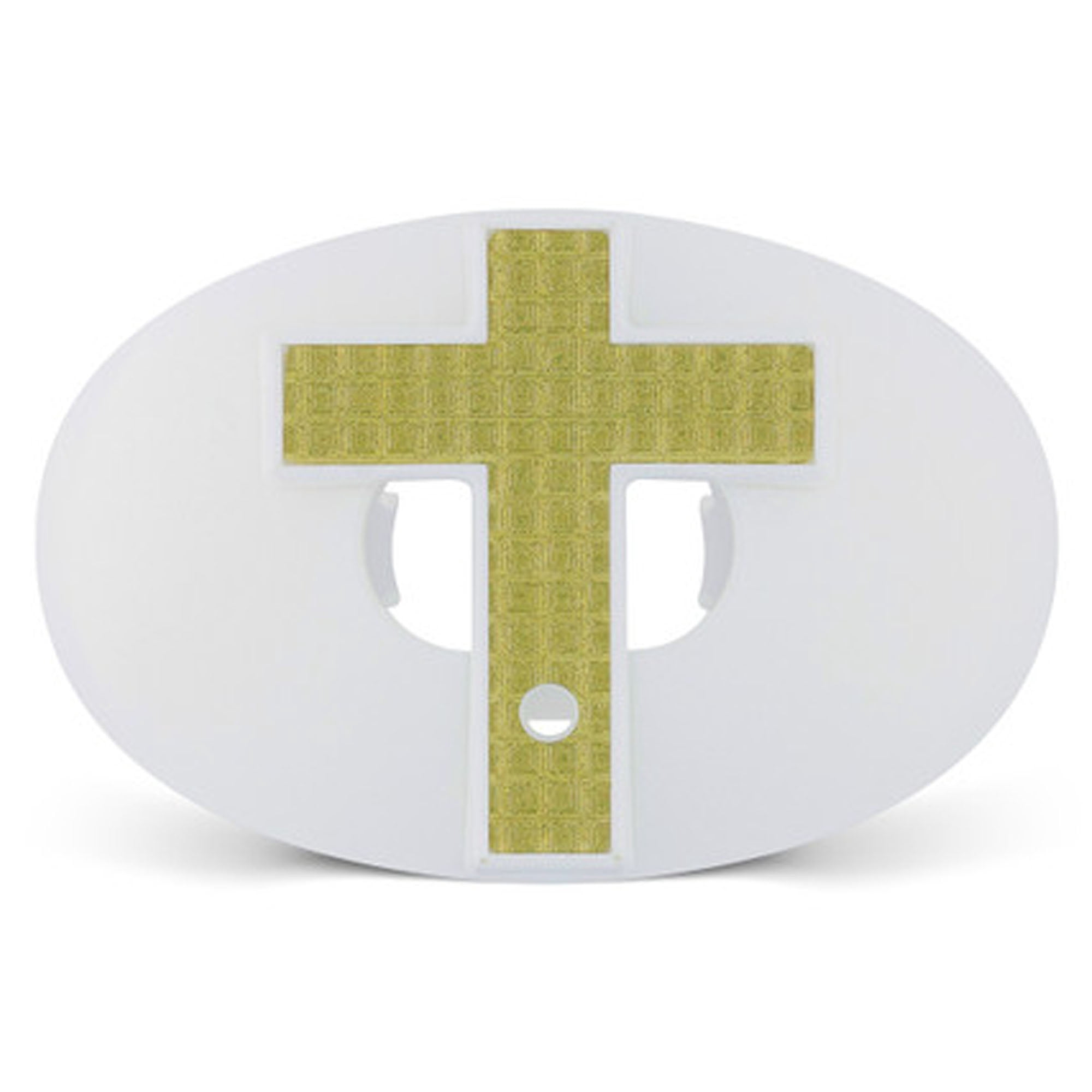 Battle Sports 3D Cross Oxygen Lip Protector Mouthguard - White/Gold Diamond