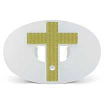 Battle Sports 3D Cross Oxygen Lip Protector Mouthguard - White/Gold Diamond