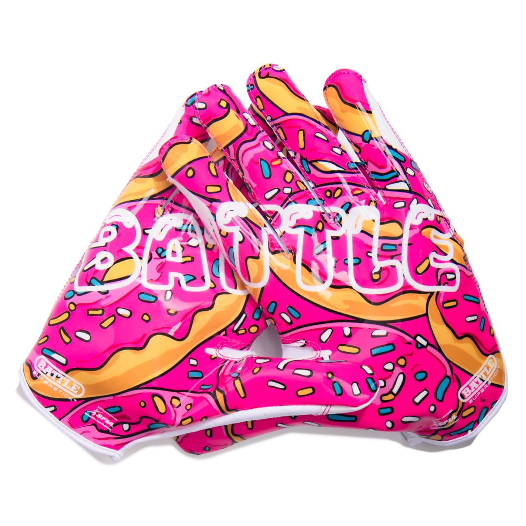 Battle Sports Adult "Donuts"" Doom Speed Receiver Football Gloves - 2XL