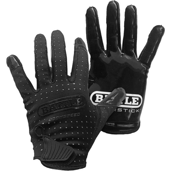 Battle Sports - Adult Doom Speed Receiver Football Glove - Black - Small