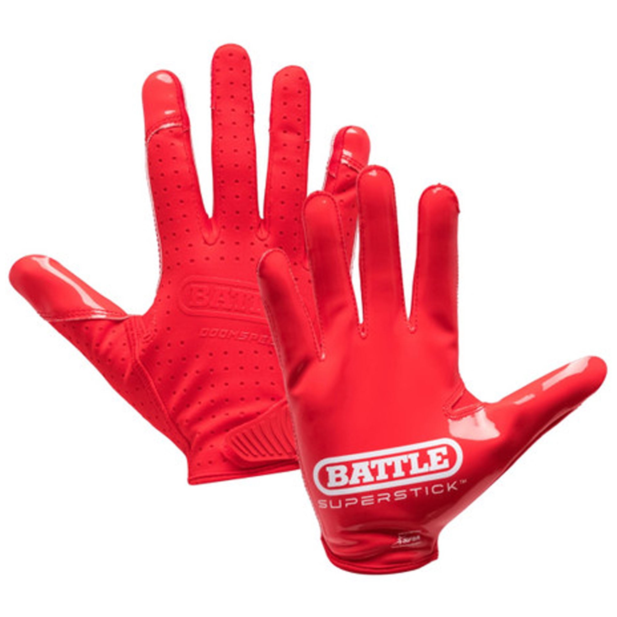 Battle Sports Adult Doom Speed Receiver Football Glove - Red - 2xlarge