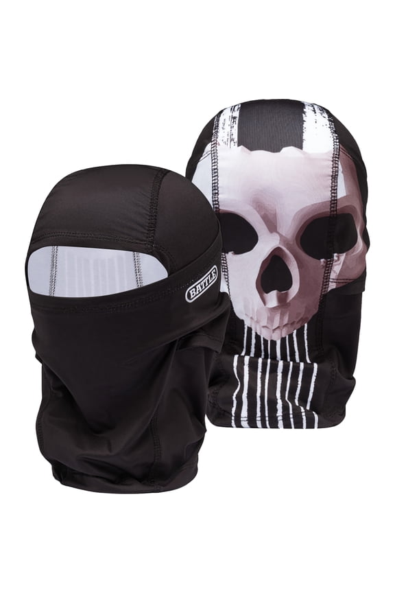 Adult Football Destroyer Shiesty Performance Mask - Black with White Skull
