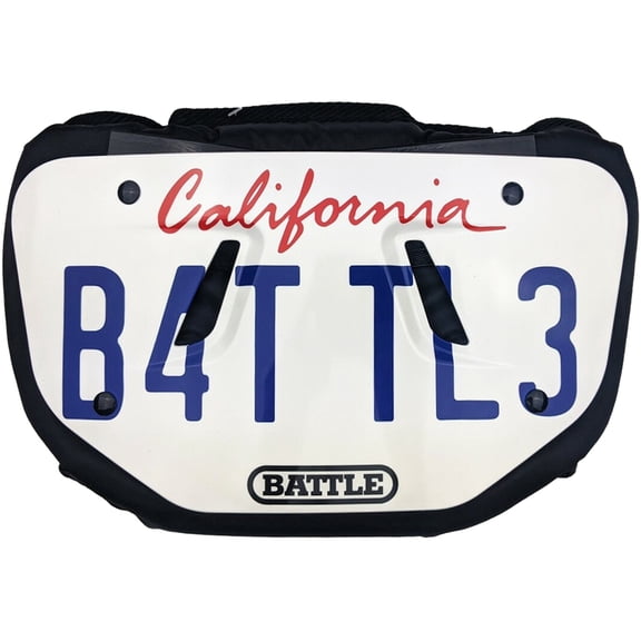 Battle Sports Adult License Plate Protective Football Back Plate - California