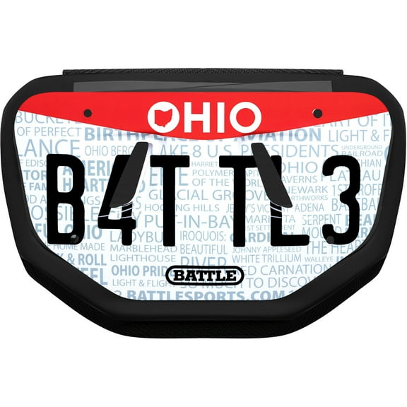 Battle Sports Adult License Plate Protective Football Back Plate - Ohio
