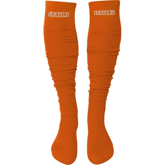 Battle Sports Adult Lightweight Long Football Socks - S/M - Orange