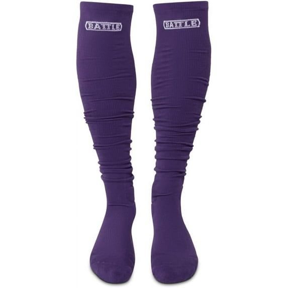 Battle Sports Adult Lightweight Long Football Socks - S/M - Purple
